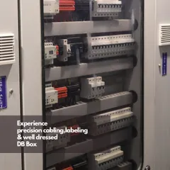 A closer look at a well-dressed DB Box. We believe that even the parts you don't see should reflect quality and precision. Our expert cabling and labeling ensure system reliability and ease of maintenance.