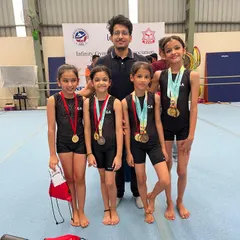 Victory! We are incredibly proud of our gymnasts showcasing their medals. This is what dedication, hard work, and expert coaching can achieve.