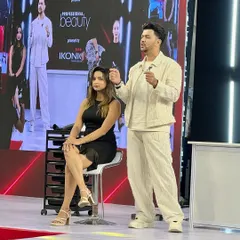 On stage at Professional Beauty India, explaining my technique to the audience. Live shows are a great platform to connect with other artists and share my passion for hair education.