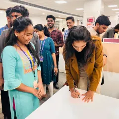 It's always a humbling experience to connect with people after a talk. Signing autographs and hearing their stories reminds me of the support I've received on my own journey.