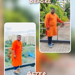 An incredible 30 kg weight loss journey! This client's dedication was amazing, and we worked together to not only reduce weight but also drastically improve his blood parameters. This is a life-changing transformation built on healthy habits.