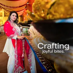 Crafting joyful bites that make every celebration unforgettable. Here is our founder, Sakshi Tuli, overseeing a beautiful event setup.