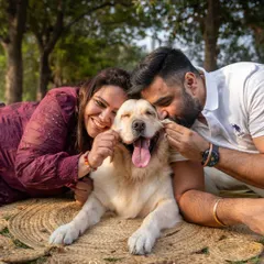 Muffin the Golden Retriever is all smiles for his 4th birthday. We spent the afternoon playing in the park, and he couldn't have been happier with his special birthday cake. These outdoor sessions are perfect for capturing your dog's joyful energy.