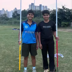 Our javelin athletes ready for their training session. We foster a supportive team environment where athletes push each other to improve.