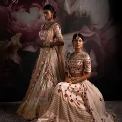 Handcrafted for the bride who envisions couture. This image captures two of my bespoke creations, each an enduring masterpiece of elegance and tradition, meticulously tailored to absolute perfection.