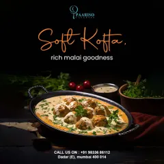 Indulge in the luxurious taste of our Malai Kofta. Soft vegetable and paneer dumplings are simmered in a rich, creamy, and mildly spiced gravy.