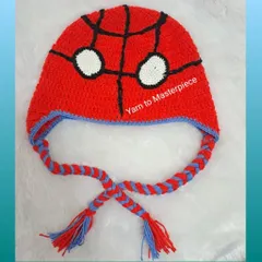 A classic Spider-Man beanie with ear flaps and braided tassels, this hat is both fun and functional, keeping little ears warm.