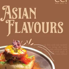 This graphic represents our "Asian Flavours" concept, where we bring the bold and subtle tastes of Asia to your event. This particular dish is a fusion canapé, blending different textures and spices for a complex, memorable bite.