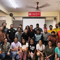 Our team participating in a First Aid training session at the VMEDO Academy. Continuous learning and skill enhancement are core to our philosophy.