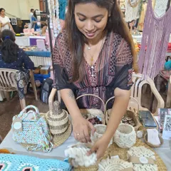 Me in my element, arranging all the handmade goodies at my first ever market. I was so excited and nervous.
