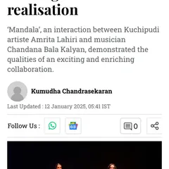 A lucid article from the Deccan Chronicle about our production 'Mandala'. The writer, Kumudha Chandrasekaran, truly took the time to understand our creative and collaborative process.