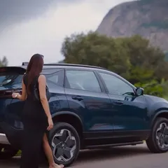 I love creating content that feels powerful and aspirational. This shot for the Tata Harrier.ev launch captures that unstoppable, electric energy, blending high-end automotive tech with a bold fashion statement. It’s about making a product the hero of a larger-than-life story.