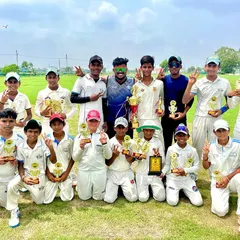 Our U-14 team after winning a competitive series against the Gujarat team. The boys showed great character to win the series 2-1.