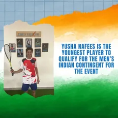 Yusha Nafees stands proud as the youngest player to qualify for the men's Indian contingent for the World Junior Championship, a remarkable feat for the young athlete.