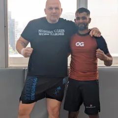 With my mentor, Priit Mihkelson. I am a firm believer that to be a good coach, you must remain a dedicated student.