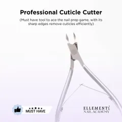 A professional cuticle cutter is a must-have tool to ace the nail prep game, with sharp edges to remove cuticles efficiently.