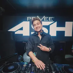 A shot of me in my element, right before a set. I use professional Pioneer gear to ensure the sound is always perfect for your corporate music needs, whether it's Bollywood, hip hop, or house music.