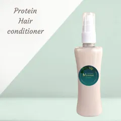 This is my Protein Hair Conditioner, which is essential for preventing dryness and damage after shampooing. It is made with argan oil, wheat protein, and pro-vitamin B5 to moisturize hair, reduce split ends, and add shine.