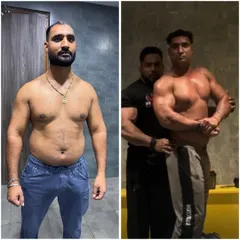 This comparison highlights the muscle gain and improved posture in just 75 days. This is what happens when a client trusts the process and follows the plan.