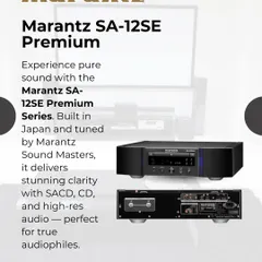 The Marantz SA-12SE is a premium AV receiver that delivers stunning audio clarity. As the central hub of your system, it processes sound with precision for a truly high-resolution audio experience.