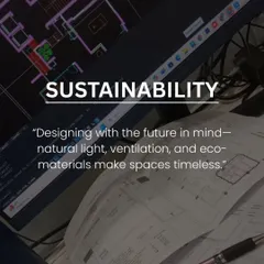 Architecture is about more than buildings; it's about crafting experiences. We build our work on three core principles: Balance for harmony, Functionality for purpose, and Sustainability for a timeless future.