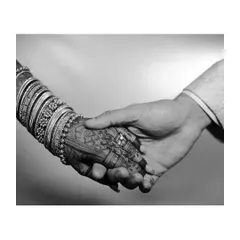 A timeless moment captured. This artistic black and white shot highlights how bridal mehendi becomes a part of your most cherished wedding memories.