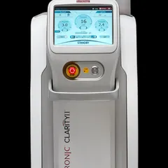 This is the Lutronic Clarity II, a cornerstone of my practice. It features dual wavelengths to safely treat all skin types, even the darkest tones, which require a specific and careful approach. Its advanced cooling system ensures patient comfort, making it a superior choice for reliable and long-term hair reduction.