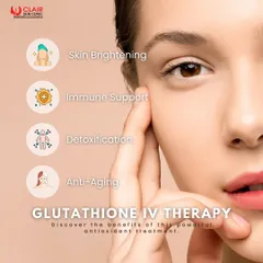Discover the full benefits of Glutathione IV Therapy. This powerful antioxidant treatment supports skin brightening, immune function, detoxification, and anti-aging.