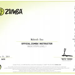I am proud to be an officially licensed Zumba Instructor. This certification is your assurance that my classes are based on the proven Zumba formula, ensuring a safe, effective, and incredibly fun fitness experience.