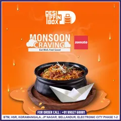 Rainy days call for special monsoon cravings. What's better than a hot, flavourful biryani? Order from me on Zomato and enjoy the perfect rainy day meal.