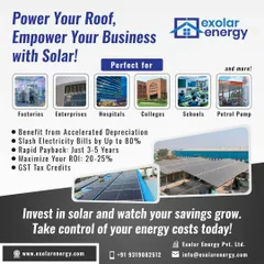 Power your business with solar and benefit from accelerated depreciation, GST tax credits, and a rapid payback period of just 3-5 years.