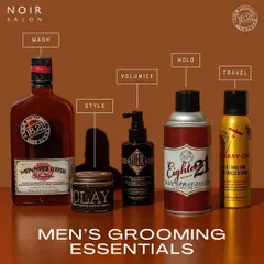 The complete arsenal for the modern gentleman. I stock and use 18.21 Man Made products for every step of the grooming process, including their Man Made Wash, styling clay, and hair spray for a perfect hold.