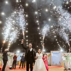 A couple's entry is the first big moment of the reception, and it has to be spectacular. For Ryan and Ela, we created this electrifying entrance with perfectly timed cold pyro guns, turning their walk-in into a show-stopping memory for everyone present.