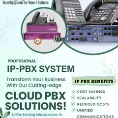 Our professional IP-PBX and Cloud PBX solutions offer significant cost savings and unified communications capabilities. This graphic outlines the key benefits, including scalability and the ability to leverage existing infrastructure for a modern, flexible telephony system.