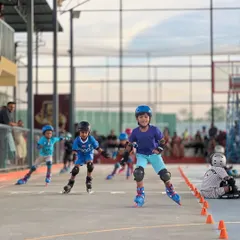 Look at the energy at our in-house skating competition. It’s a day filled with excitement, where kids get to show off their roller skating skills in a fun and supportive environment. Everyone is a champion for trying their best.