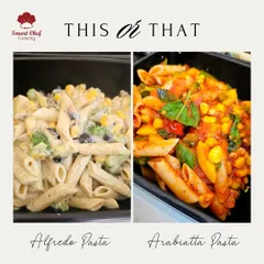 A favorite for all ages, our live pasta station is always a hit. Guests love choosing between a creamy Alfredo or a zesty Arrabiata sauce and watching our chefs create their perfect bowl.