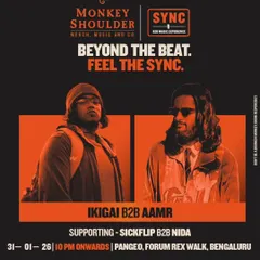 Highlighting the supporting B2B set from IKIGAI and AAMR. Our SYNC nights give a platform to local talent to share the stage with established headliners.