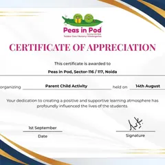 A proud moment for our team. We are honoured to receive this Certificate of Appreciation for organizing a Parent-Child Activity, a testament to our wonderful community.