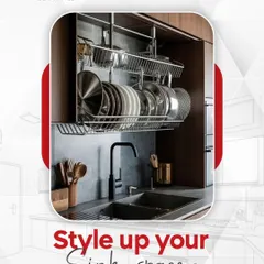 Style up your sink space. My over-the-sink organizers elevate your kitchen's functionality and elegance, turning the area into a stylish and organized haven.