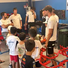 A hands-on learning session at the Baby Race Academy in Italy, where our drivers got to see the inner workings of a professional European karting team's workshop.
