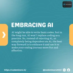 Instead of rejecting or depending entirely on AI, we teach you how to embrace it. Using AI effectively can make your coding journey more fun and productive.