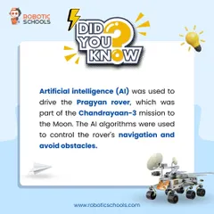 Did you know AI was used to drive the Pragyan rover on the Moon? We share these facts to show how the AI algorithms our students learn are used in cutting-edge space missions.