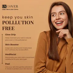 City pollution can take a toll on your skin. Our pollution-control treatments like Glow Drips and Skin Boosters help maintain your skin's natural glow and keep it hydrated and protected.
