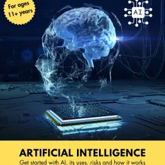 My online Artificial Intelligence course for ages 11+ is an introduction to how AI works, its uses, and its risks.