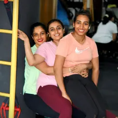 Health first, hustle second. Having fun with my clients after a tough session. We are a community that supports each other's health and wellness goals.