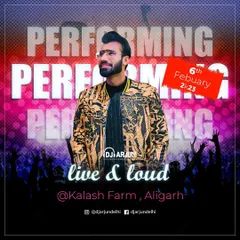 A live and loud show at Kalash Farm, Aligarh. This poster showcases the high-energy vibe I bring to every performance.