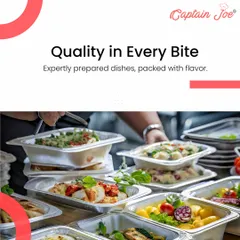 Quality is packed into every bite of my drop-off meals. This close-up shows our expertly prepared dishes in hygienic, ready-to-serve containers, ensuring the food is not only delicious but also presented well.