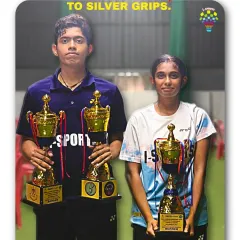 From hospital drips to silver grips. This image captures the story of our player Chris Baptist, who fought through illness to compete in the Yonex-Sunrise State Championship finals, showing the true resilience we build at i-SPORTS.