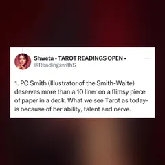 On World Tarot Day, my first lesson is always this: Pamela Colman Smith, the illustrator of the Smith-Waite deck, deserves more than a footnote. What we see as Tarot today is because of her ability, talent, and nerve.