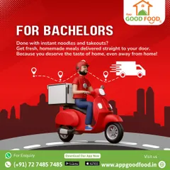 Done with instant noodles and takeouts? We deliver fresh, homemade meals for bachelors, because you deserve the taste of home, even away from home.